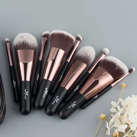 anmor 9pcs travelling soft hair makeup brushes set kit portable kabuki brush for make up professional cosmetic pincel maquiagem