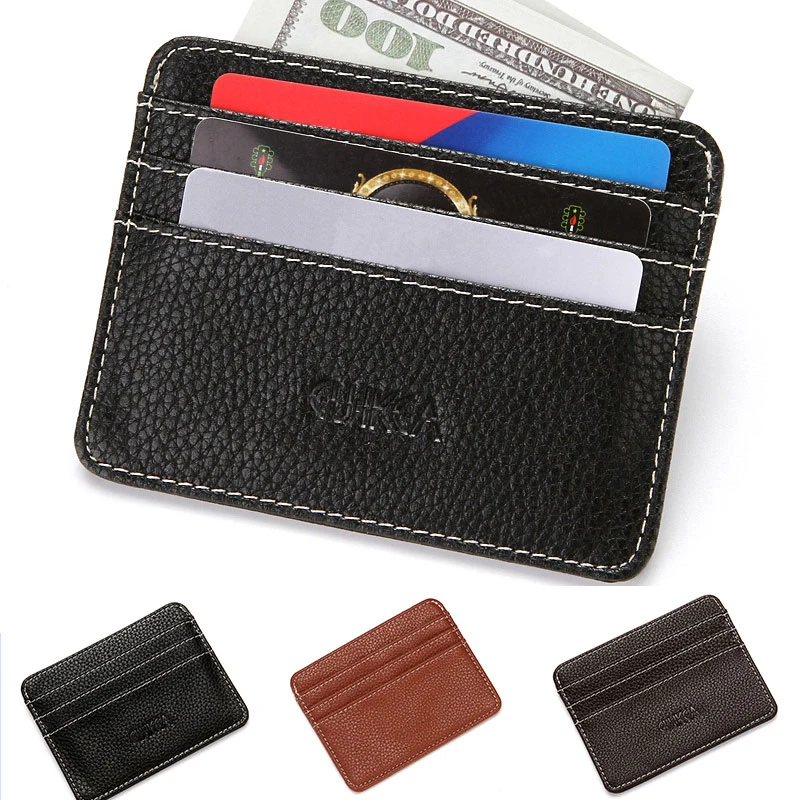 

Short Id Holders Multi-card Wallet Fashion Women Lichee Pattern Bank Card Package Coin Purse Money Pocket Holder Cash Clip Pouch