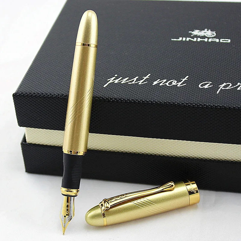 Jinhao X450 Роскошная красная с черной линией перьевая ручка высокого качества металлические чернильные ручки для офисных принадлежностей школьные принадлежности
