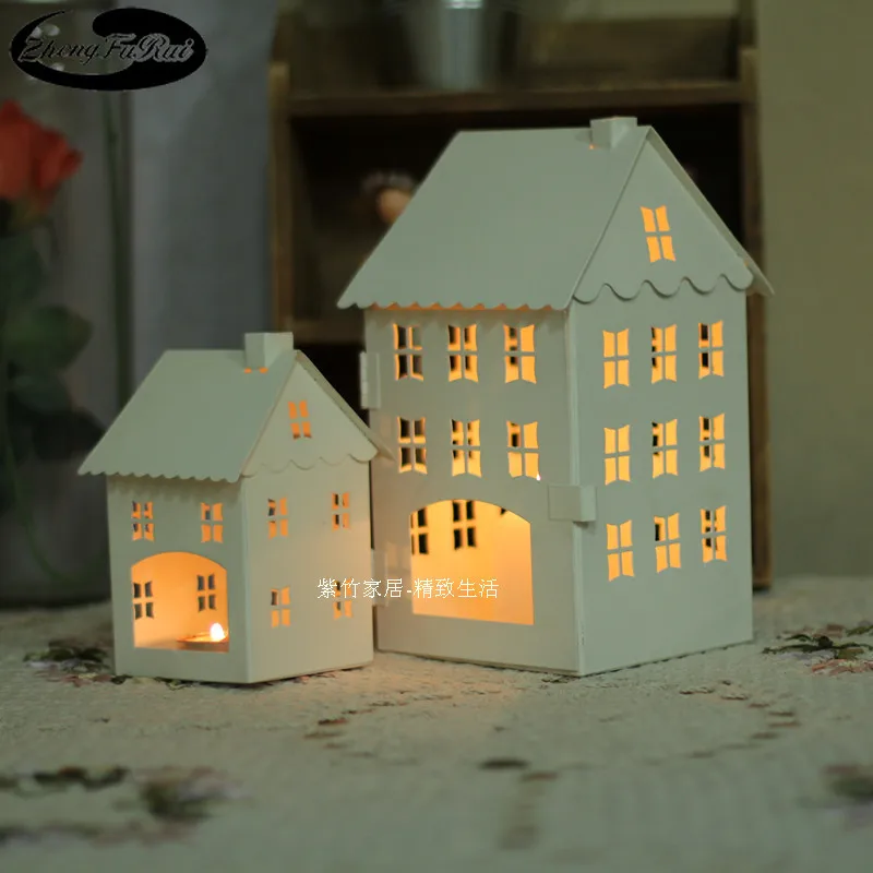 

Скандинавский подсвечник, Белый Марокканский Настольный подсвечник, романтическое домашнее украшение для ресторана, Детский Рождественск...