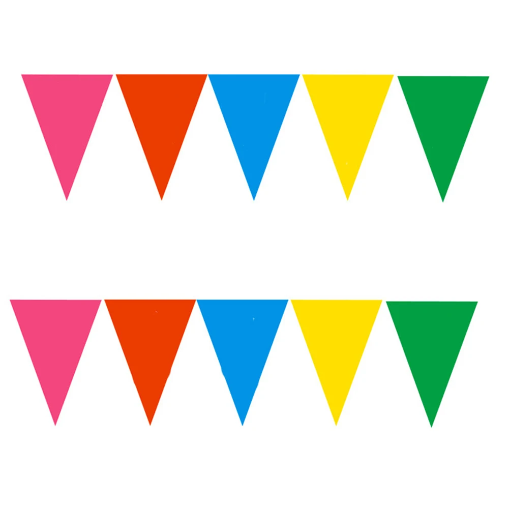

Garland String Flags 5 colors Triangle Cloth Festival Decoration Props