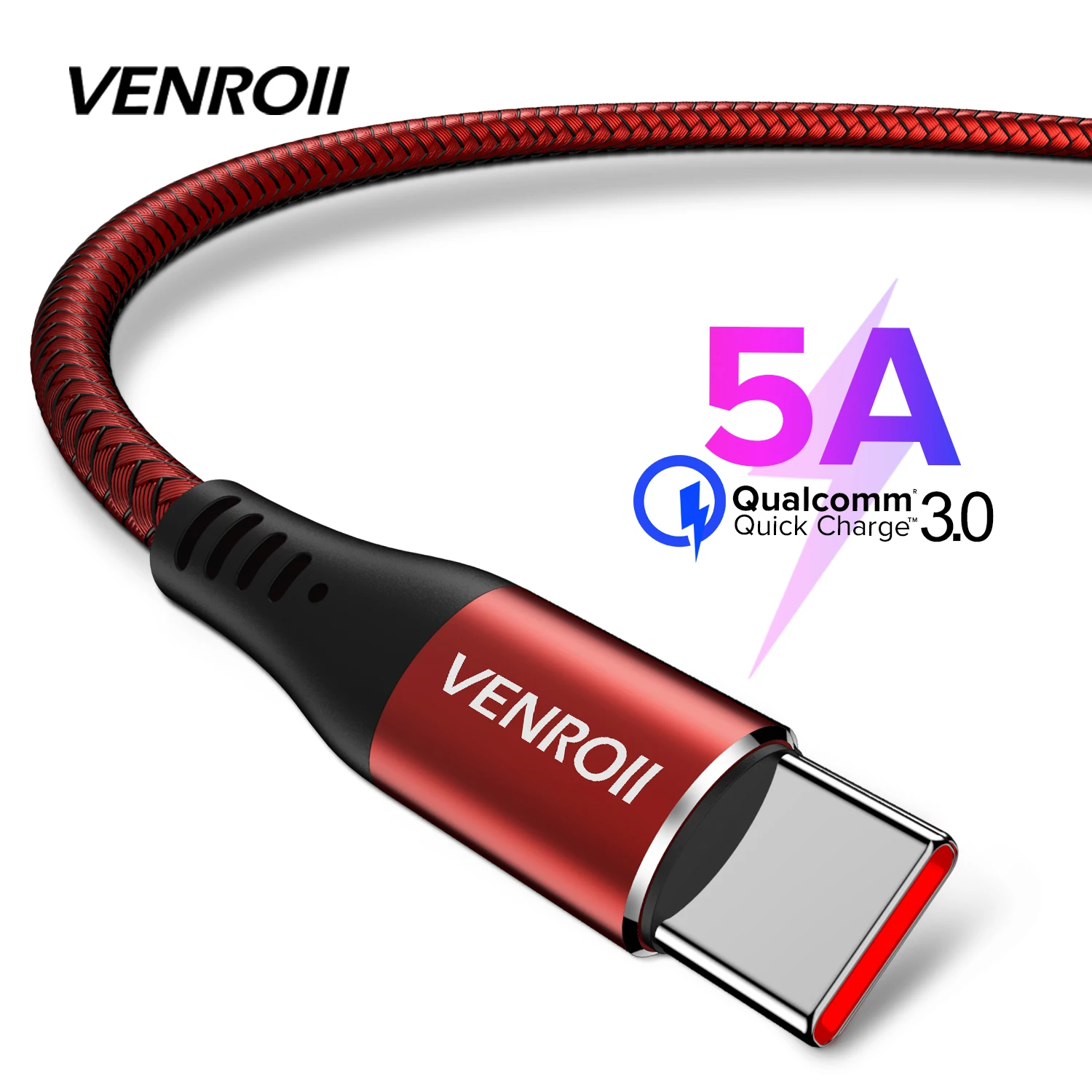 Venroii кабель usb type C 5A SuperCharge для huawei P30 Pro mate 30 USB C кабель для Honor 10 20 USBC зарядное устройство Быстрая зарядка 3,0 4,0