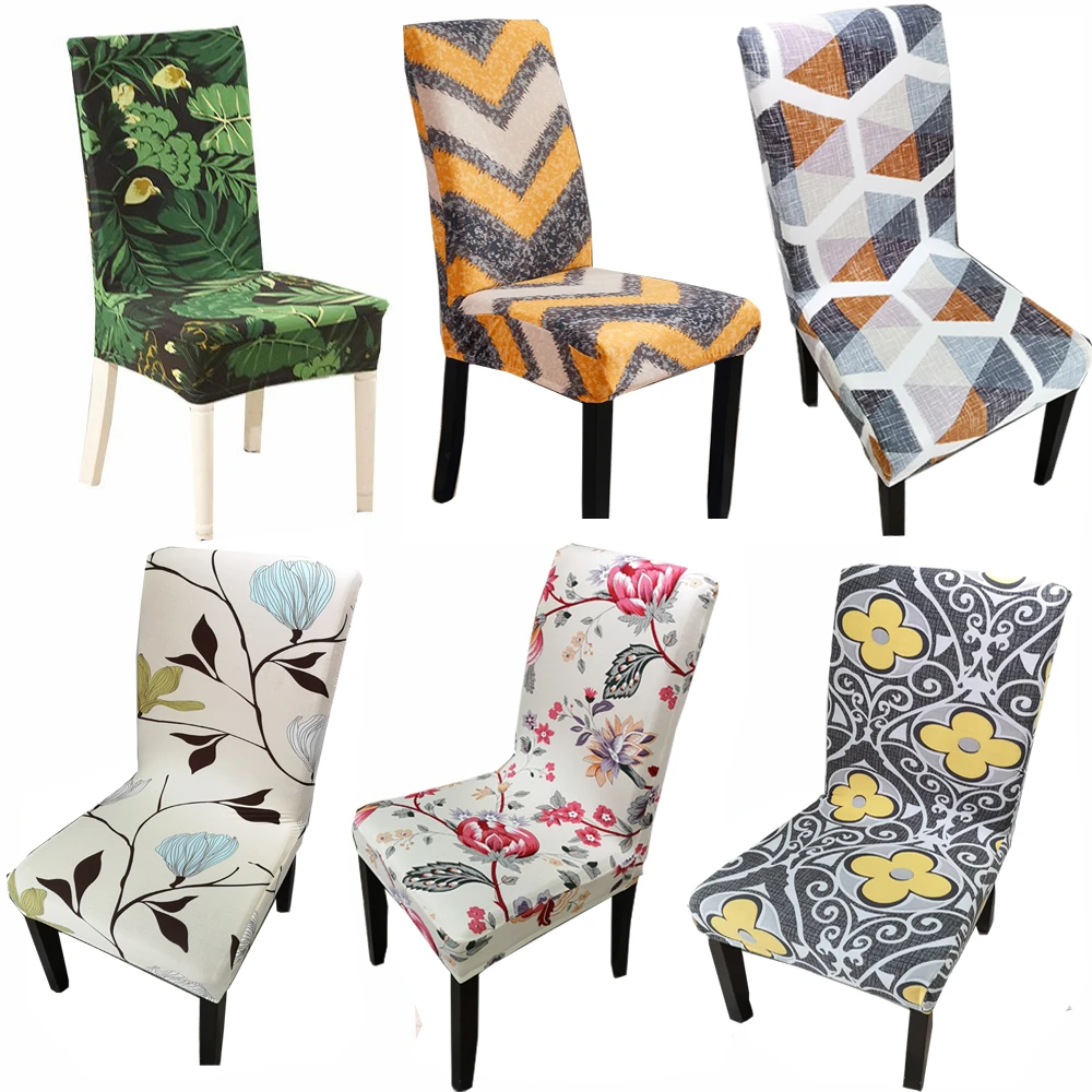 Эластичные эластичные чехлы из спандекса с цветочным принтом чехол на стул для