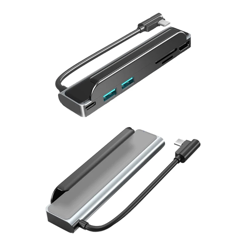 

Adapter Core 6 In 1 Type C For Cell Phone Tablet Surface Pro Go Book Notebook Pd 3.0 Slot Compatible With NS