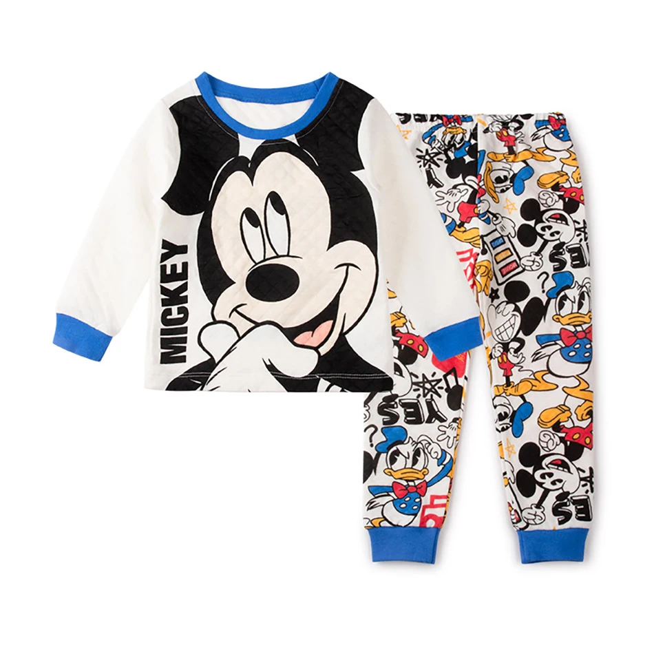 

Kid Pajamas Set 2 Pcs Children Sleepwear Cartoon Mickey Donald Duck Pyjamas Baby Boy Girl Cotton Nightwear Costume
