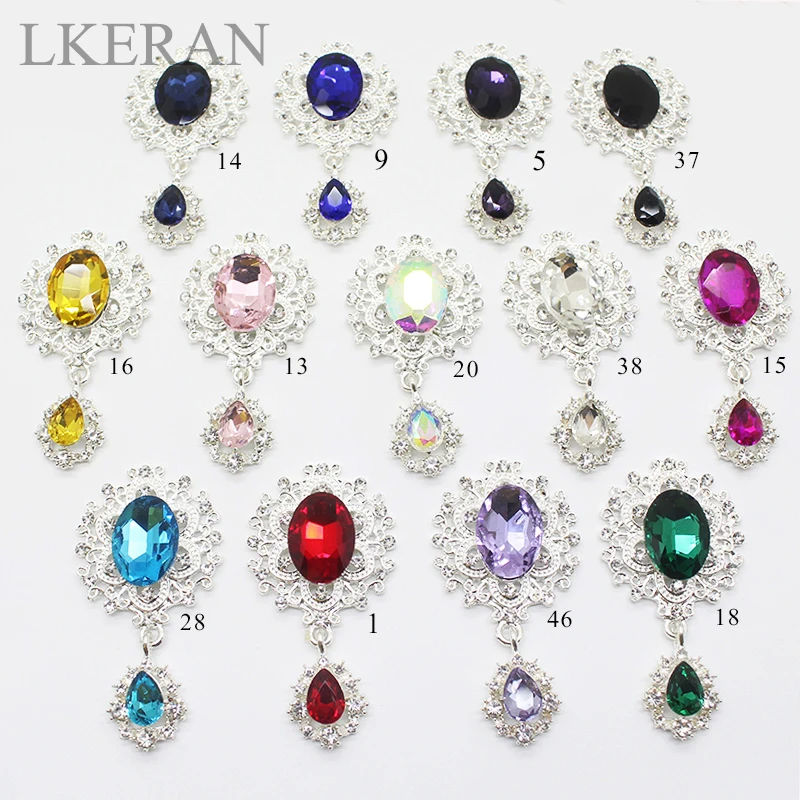 Брошь из хрустального стекла 5 шт. пуговицы сплава с бриллиантами аксессуары