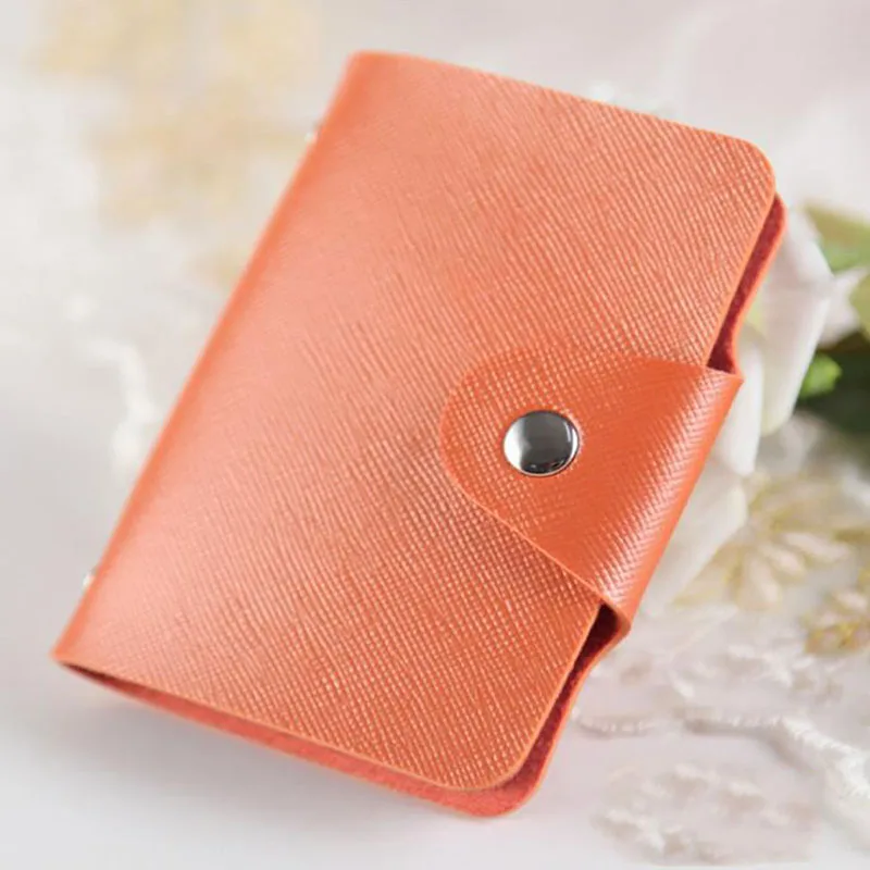 

Unisex Fashion PU Leather Bank Card Bag Credit Business Card ID Holders Wallet Portable Money Driver License Clip
