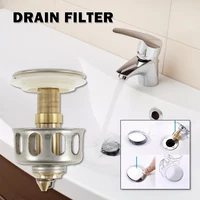 2pc universal wash basin bounce drain filter 2 in 1 shower floor sink drain vanity stopper bathtub bathroom accessories