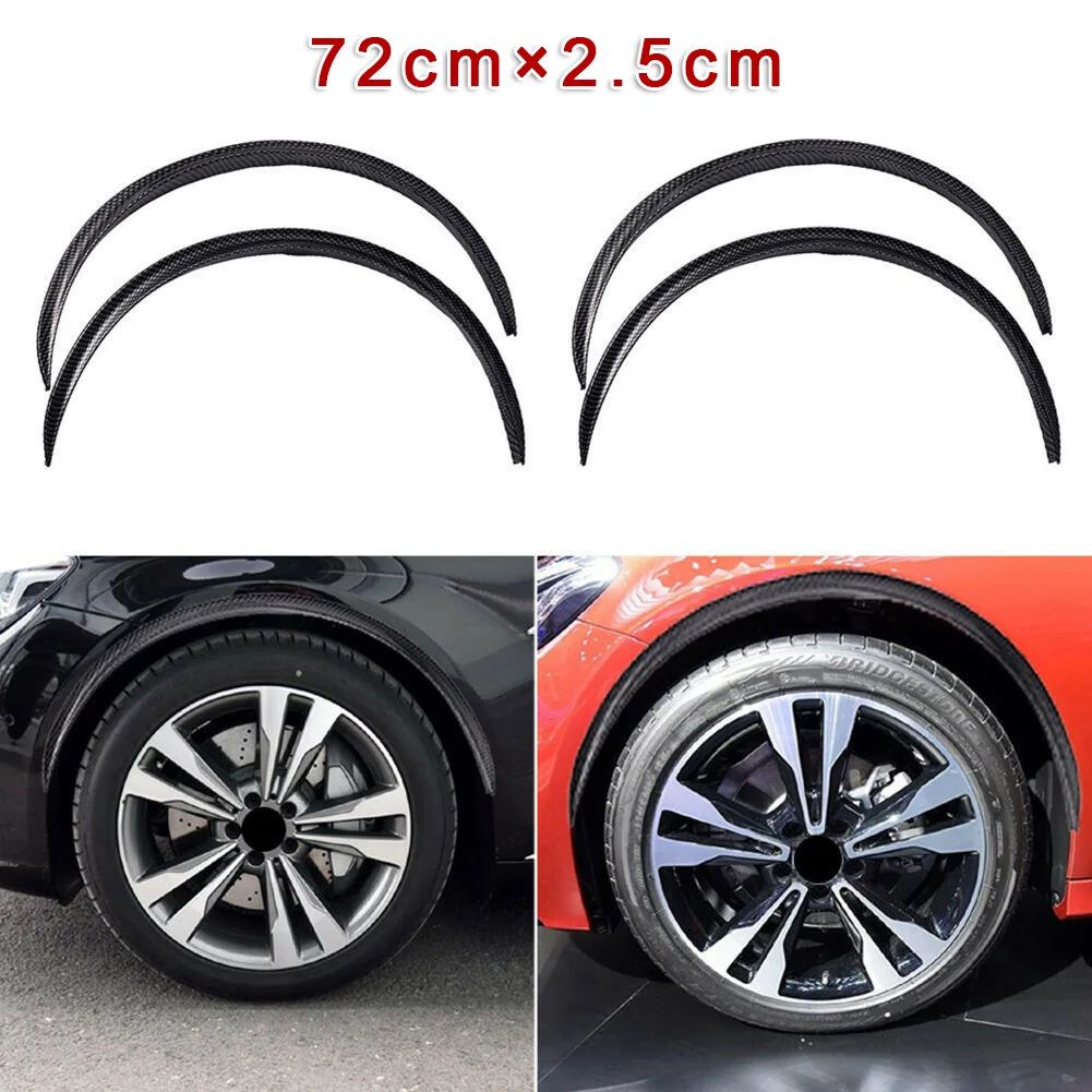4 шт. автомобильное колесо защита для бровей черный 72 см * 2 5 углеродное волокно