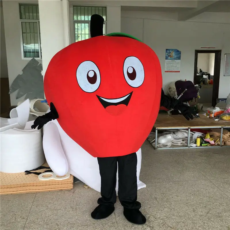 Advertising Fruit Shop Red Apple Mascot Costume APPLE Cosplay Cartoon Fancy Dress Cute Outfits Carnival Halloween Xmas Easter |