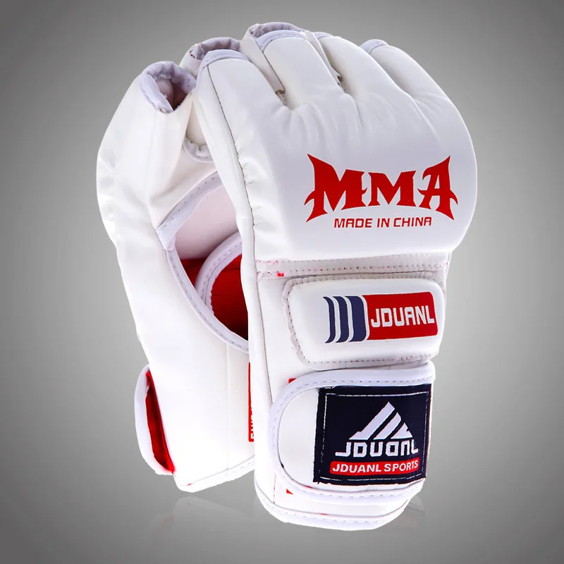 JDUanL ураган Половина Пальца боксерские перчатки ММА Боксерские перчатки UFC боксерские Перчатки тренировочные бои Санда половина пальцев перчатки