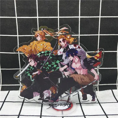 1-28 Аниме демон убийца Kimetsu no Yaiba брелок Kamado Tanjirou Hashibira Inosuke Tomioka Giyuu милый забавный мультфильм акриловый брелок - Цвет: 1-28