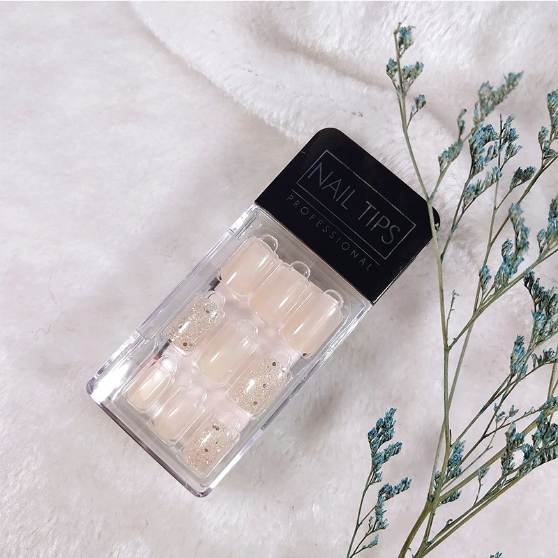 Накладные ногти для самостоятельного маникюра 3D блестящие накладные