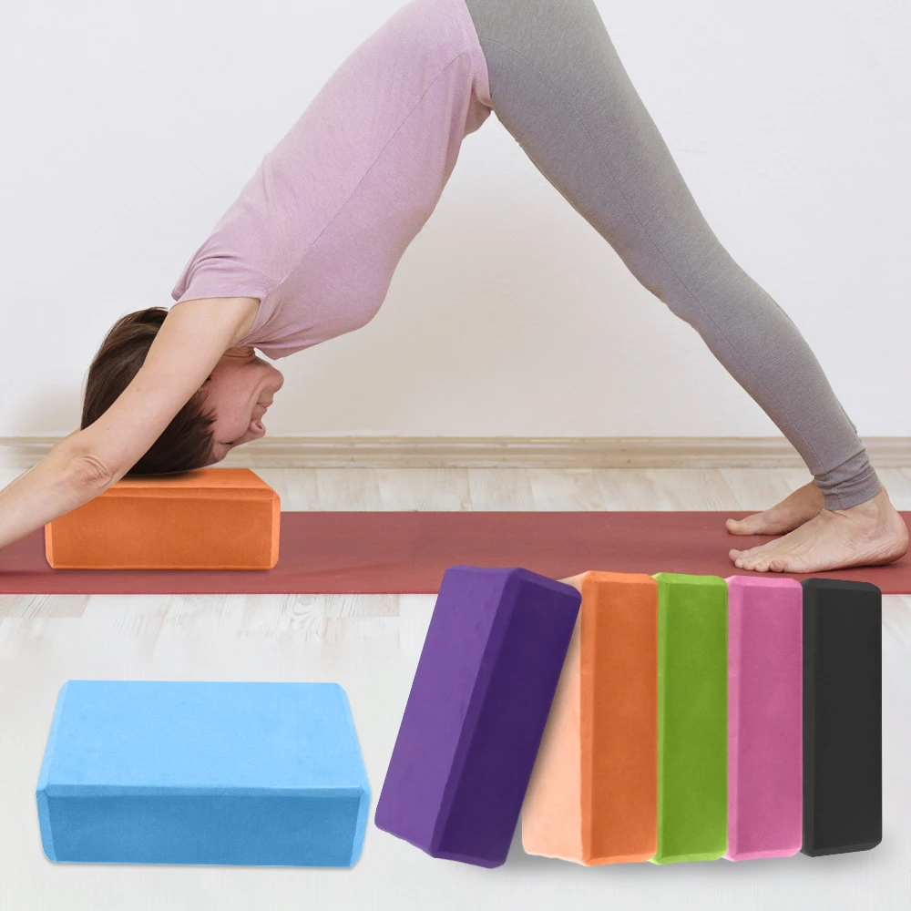 

Gym Fitness Yoga Blocks EVA Yoga Cork Block Pilates Foam Brick Home Stretch Exercise Training Bodybuilding Equipment