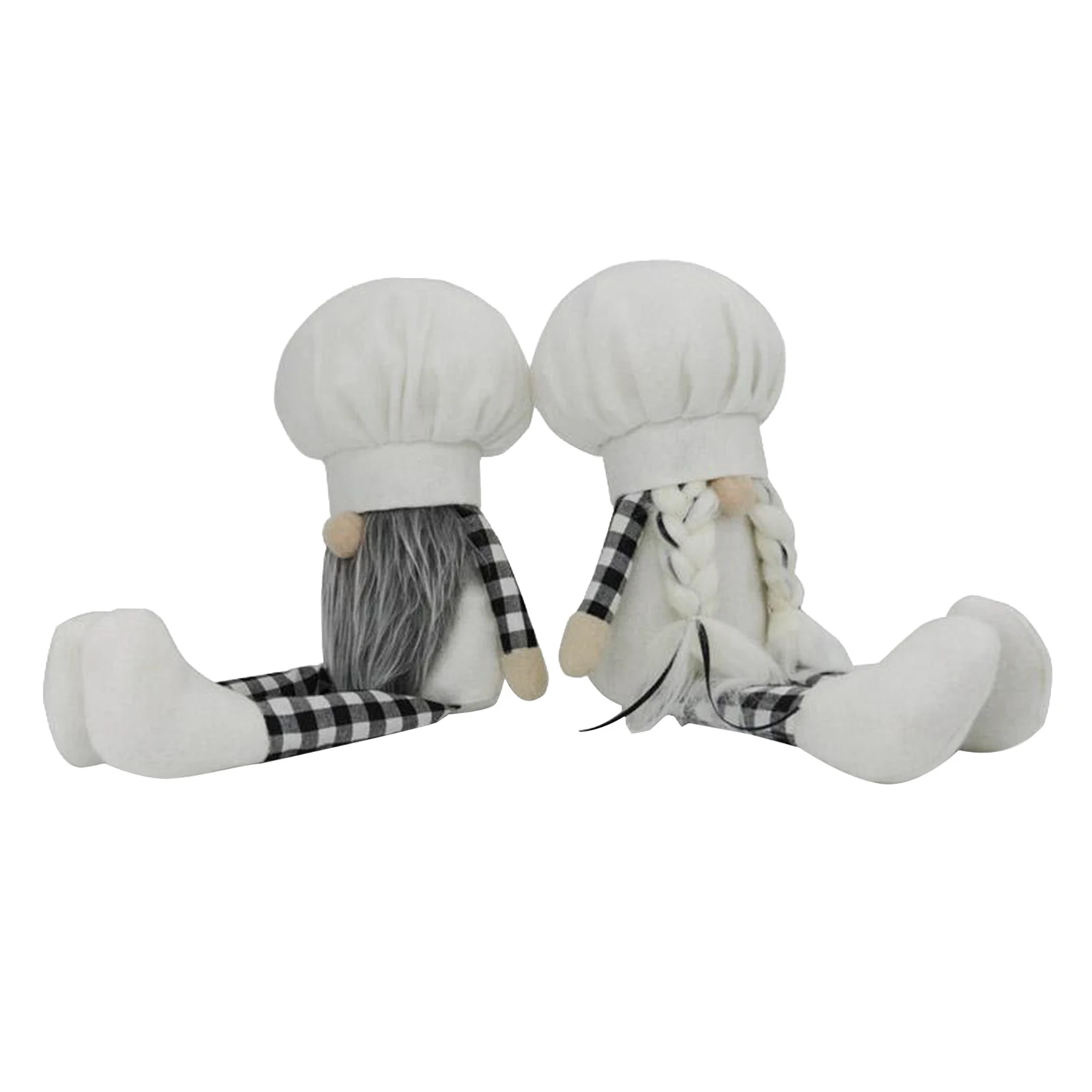 

Cute Chef Couple Gnome Plush Doll Toys Handmade Nordic Nisse Elf Dwarf Dolls for Holiday Party Decoration