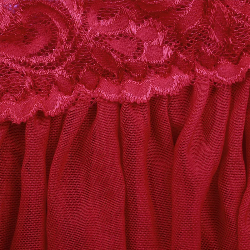 

M L XL XXL 3XL 5XL 6XL Plus Size Deep V Neck Women Lace Sexy Lingerie Hot Erotic Bow Transparent Dress Porno Costumes Nightwear