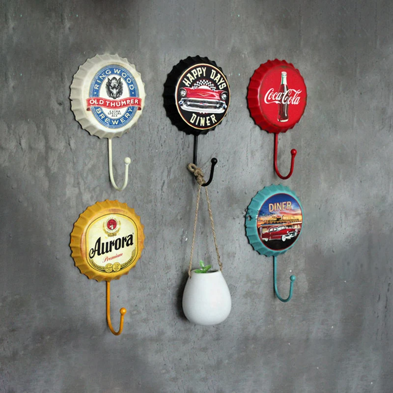 Настенный декор крючок для крышки пива держатель ключей Декор дома ресторана