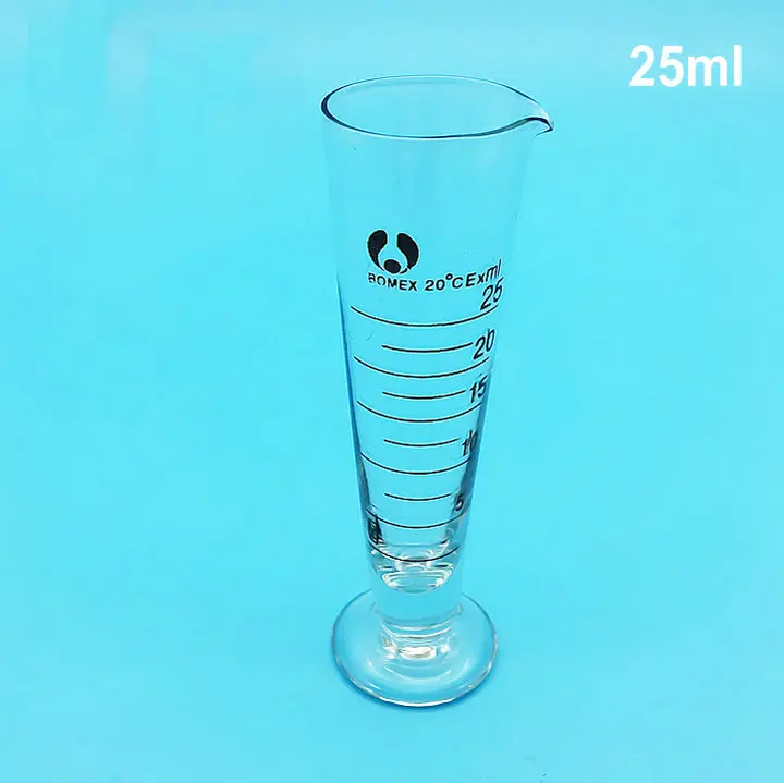 5 шт./лот 25 мл стеклянный мерный цилиндр с маркированными линиями шкалы