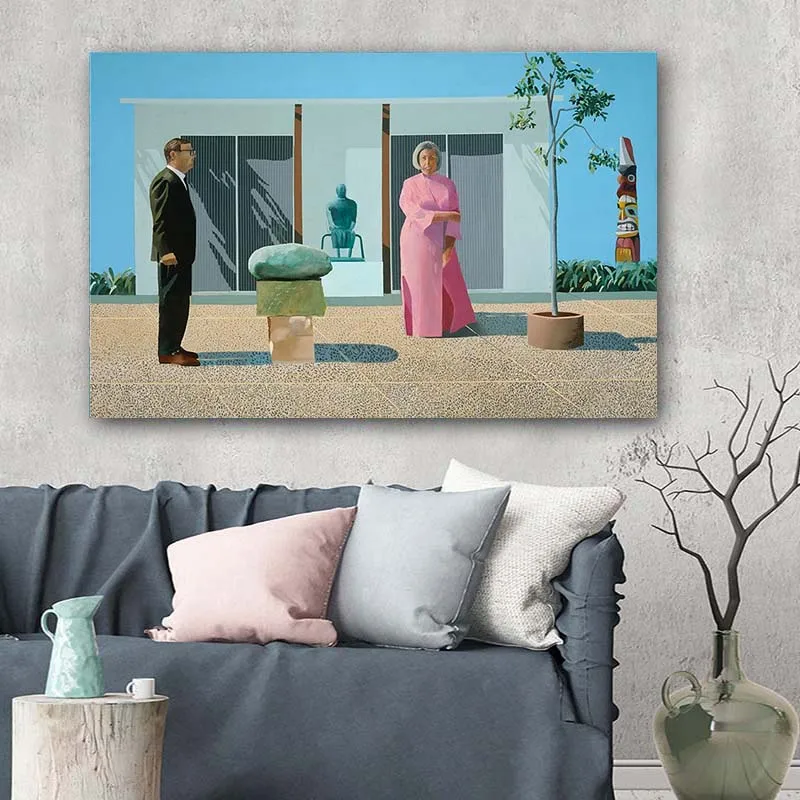 Постер с изображением Давида хокни плакат Клода на каменном ландшафте