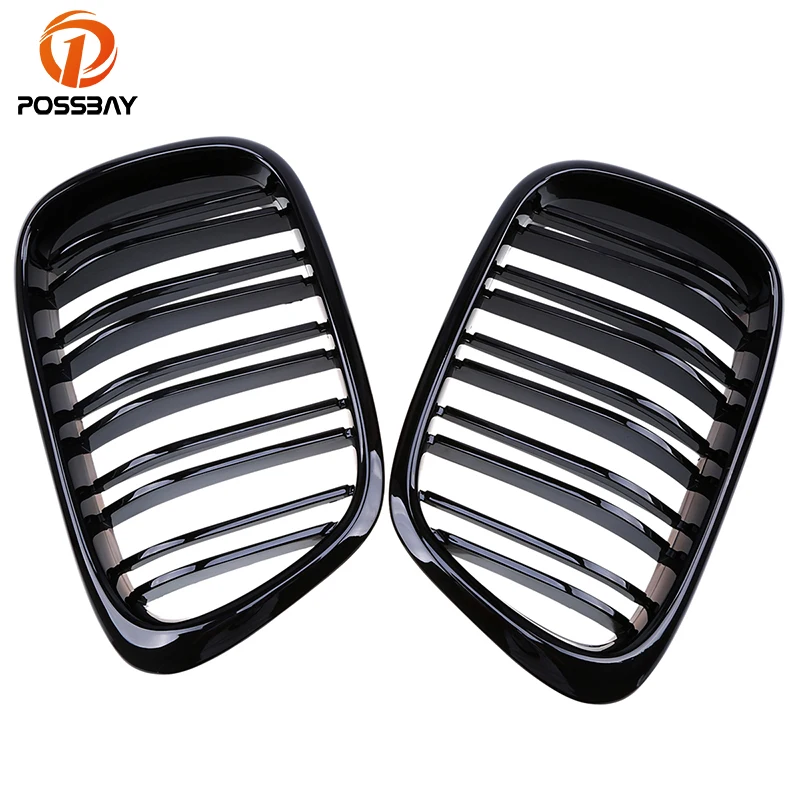 

Posbay блестящая Черная передняя гоночная решетка для автомобиля BMW 5-Series E39 520d/520i/523i/525d Touring 1997-2004 Double Slats