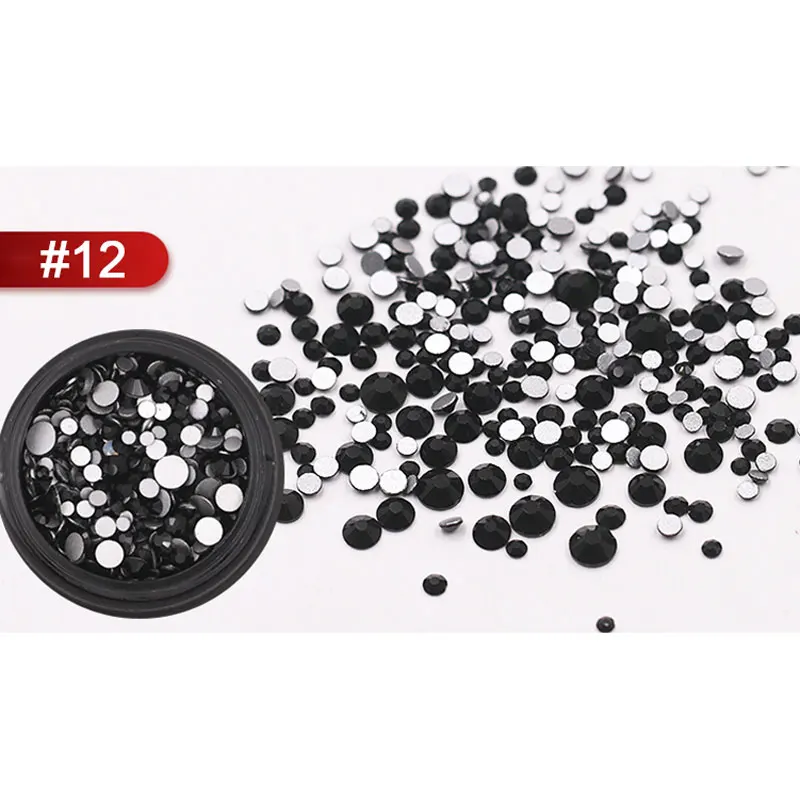 Стразы для ногтей 1 коробка Кристальные Красочные дизайна акриловые пластиковые