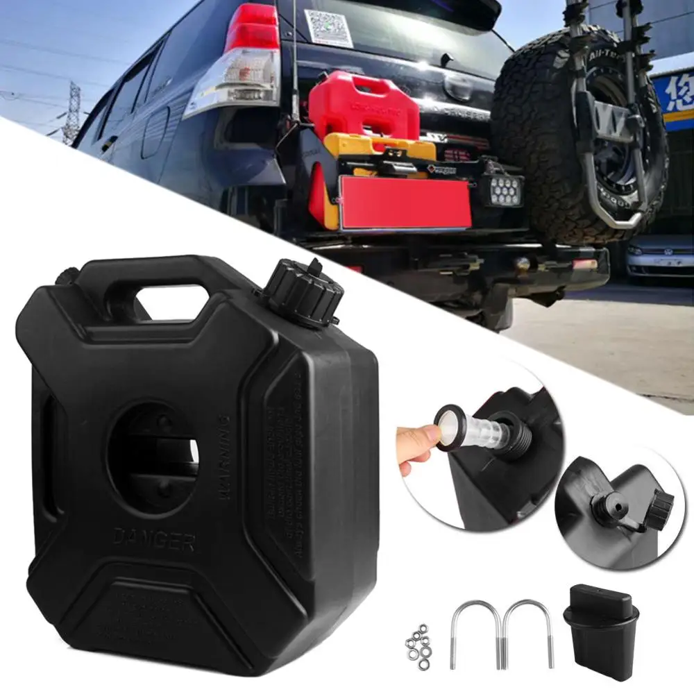 

Gas Can 1.3 Gallon 5L Portable Fuel Oil Petrol Diesel Storage Gas Tank Emergency Backup for Motorcycle Car SUV ATV