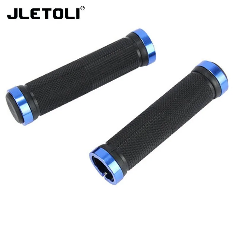 Blue JLETOLI резиновые противоскользящие велосипедные ручки, резиновые дорожные велосипедные ручки для горного велосипеда, ручки для велосипеда, запчасти, 5 цветов - Цвет: Blue