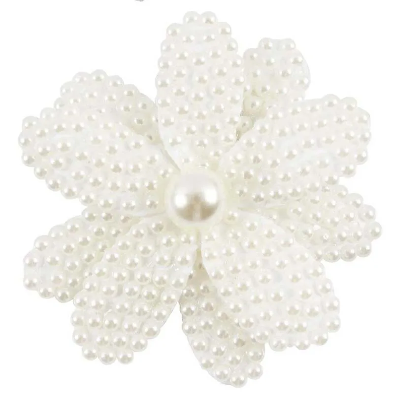 Белые жемчужные банты для волос с заколками девочек детские бутиковые стразы