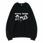 Толстовка мужская с капюшоном, Модный свитшот в стиле рок-ролл, худи из тяжелых металлов, Повседневная Уличная одежда, большие размеры