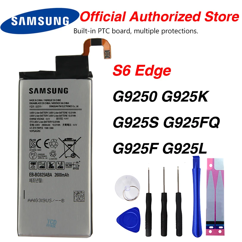 Оригинальный аккумулятор для Samsung GALAXY S6 Edge G9250 G925F G925S G925A G925 G925L G925K 2600 мА/ч |