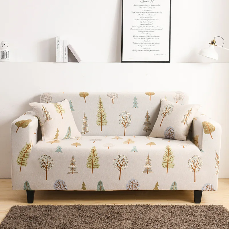 

Elastic Polyester Sofa Covers Grid Contracted Knitted Fabric Slipcovers Protector 1/2/3/4 Seater