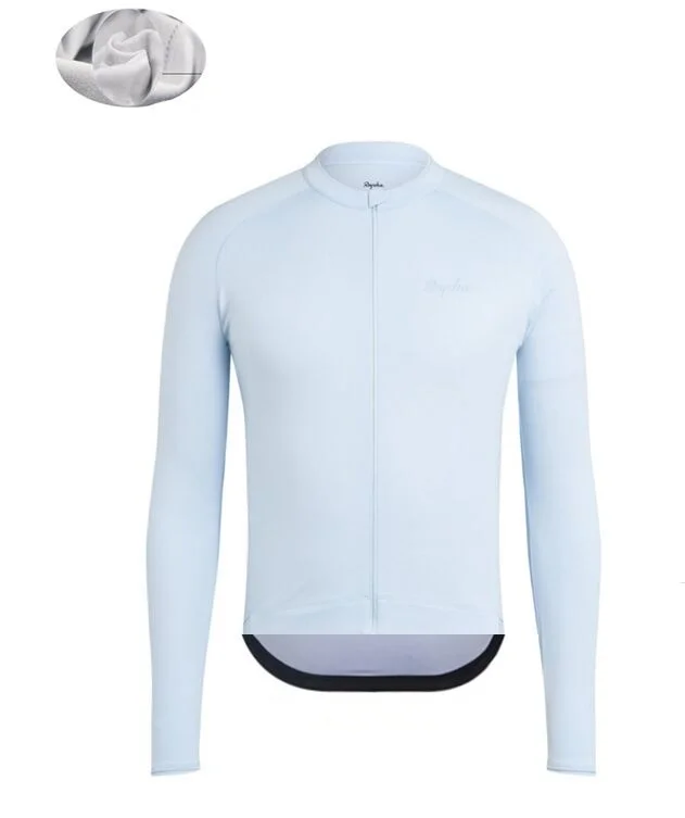 Cycling Jersey RCC зимний термальный флис с длинным рукавом Джерси Набор Верховая езда Горный велосипед дышащая верхняя одежда ropa - Цвет: Cycling Jersey