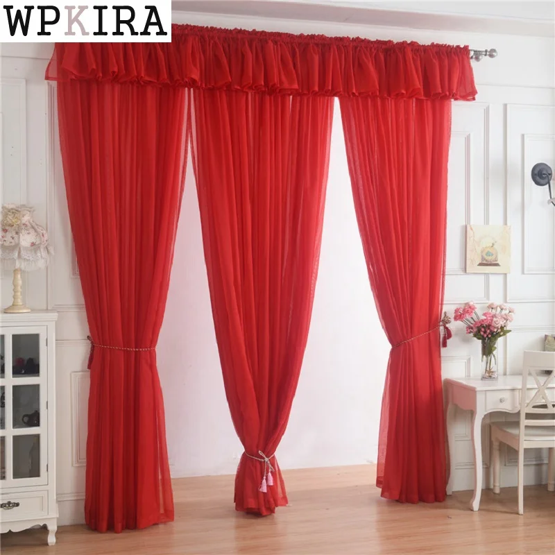 Однотонные занавески из прозрачного тюля высота 280 см цвет светло желтый для окон