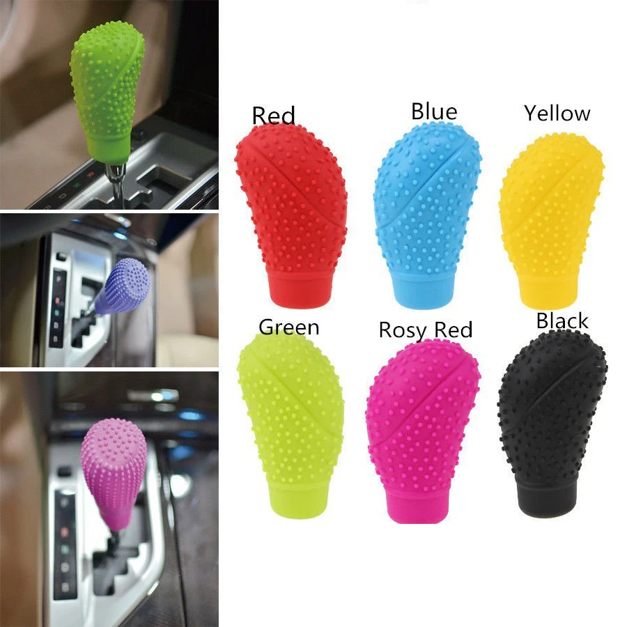 Чехол для рычага переключения передач мягкий силиконовый чехол синий черный