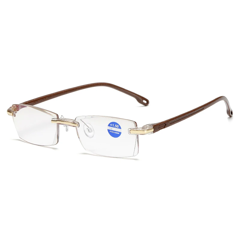 Frameless Reading Glasses Women Men's Transparent Lens Anti-bright Computer Presbyopic Diopter | Аксессуары для одежды