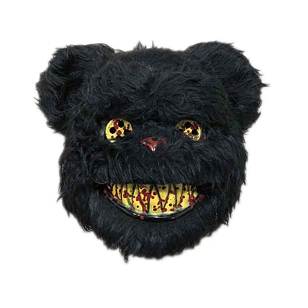 Black Bear Маска на Хэллоуин кровавый убийца кровавая пушистая маска на Хэллоуин пушистая ролевая игра для детей и взрослых страшная маска - Цвет: Black Bear