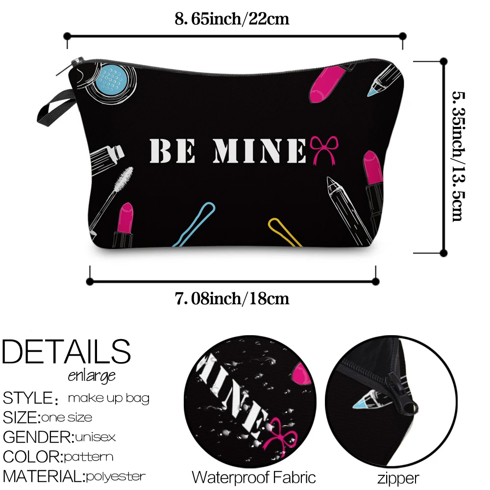 

Deanfun Letter Cosmetic Bag Lipstick Pattern Waterproof Durable Pencil Pouch Women Fashion Bags 51831