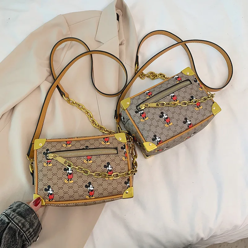 Ins Mickey Box сумка Диагональная Сумка GD универсальная цепочка диагональ одно плечо