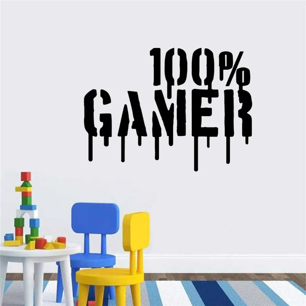 

Carved Gamer Wall Sticker Vinyl Mural Wallpaper For Kids Boys Room Decoration Decals Gaming Poster Decor Door Stickers