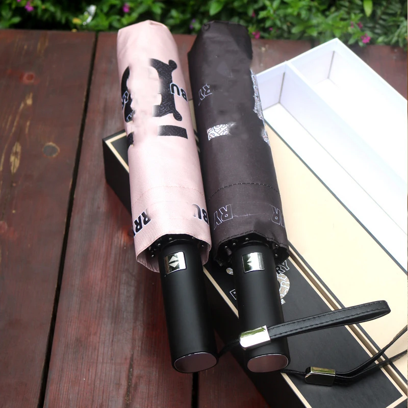 

Three Folding Big Umbrella Windproof Automatic Sun Umbrella Beach Parasol Ladies Mini Clear Designer Umbrellas Gift Ideas UPF50+