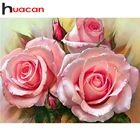 Huacan 5д алмазная мазайка цветы розы алмазная вышивка полная выкладка  распродажа  картина стразами декор для дома