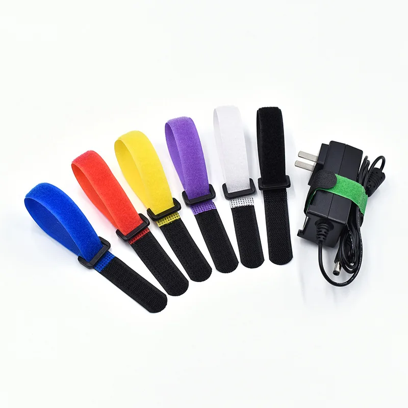 Многоразовый органайзер для проводов 10 шт./лот 20 х2 см цветной нейлоновый кабель