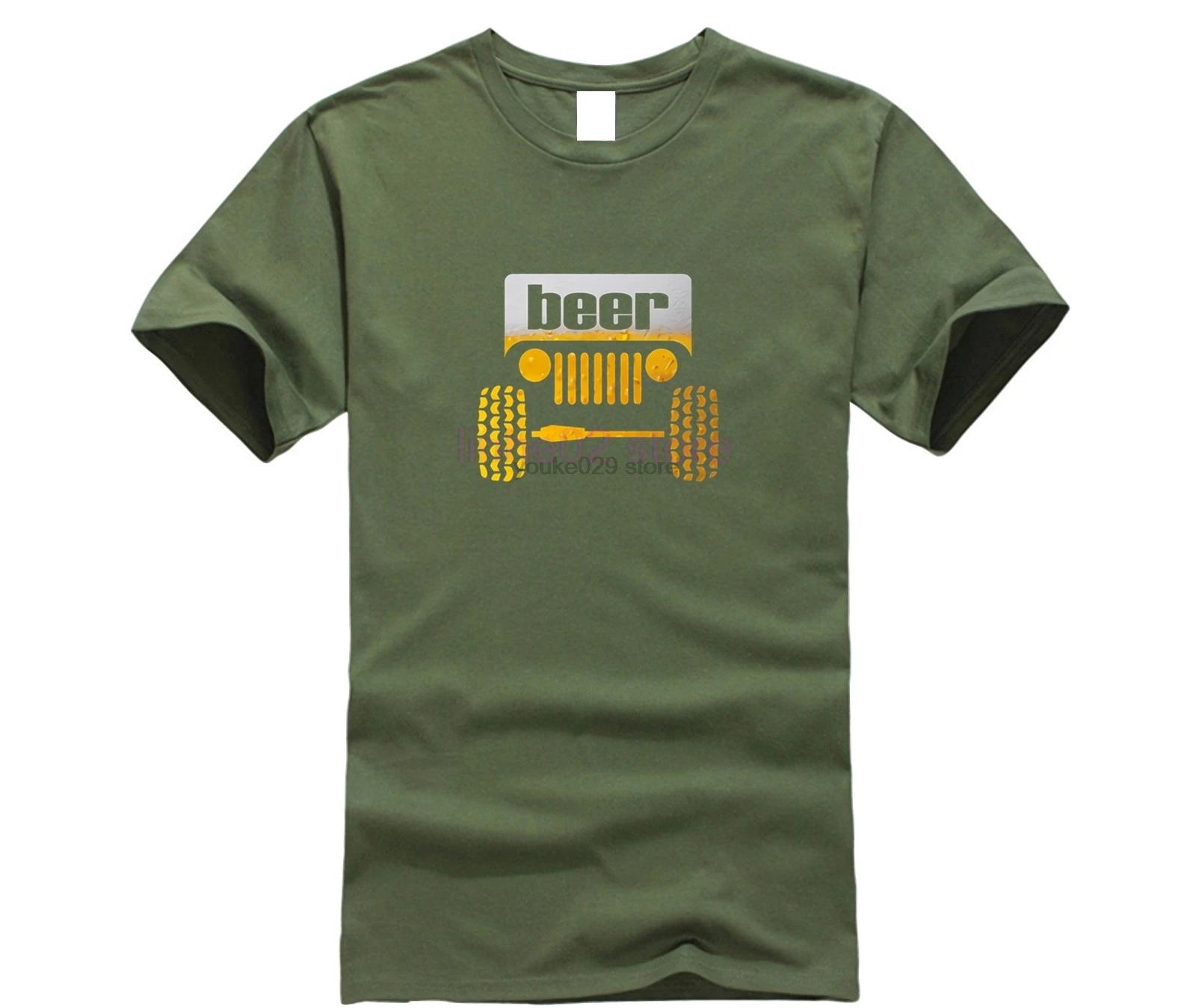 Jeep Beer T Shirt Printed Cool T-Shirt Summer Great Camisas Hombre Men's Tshirt Famous |