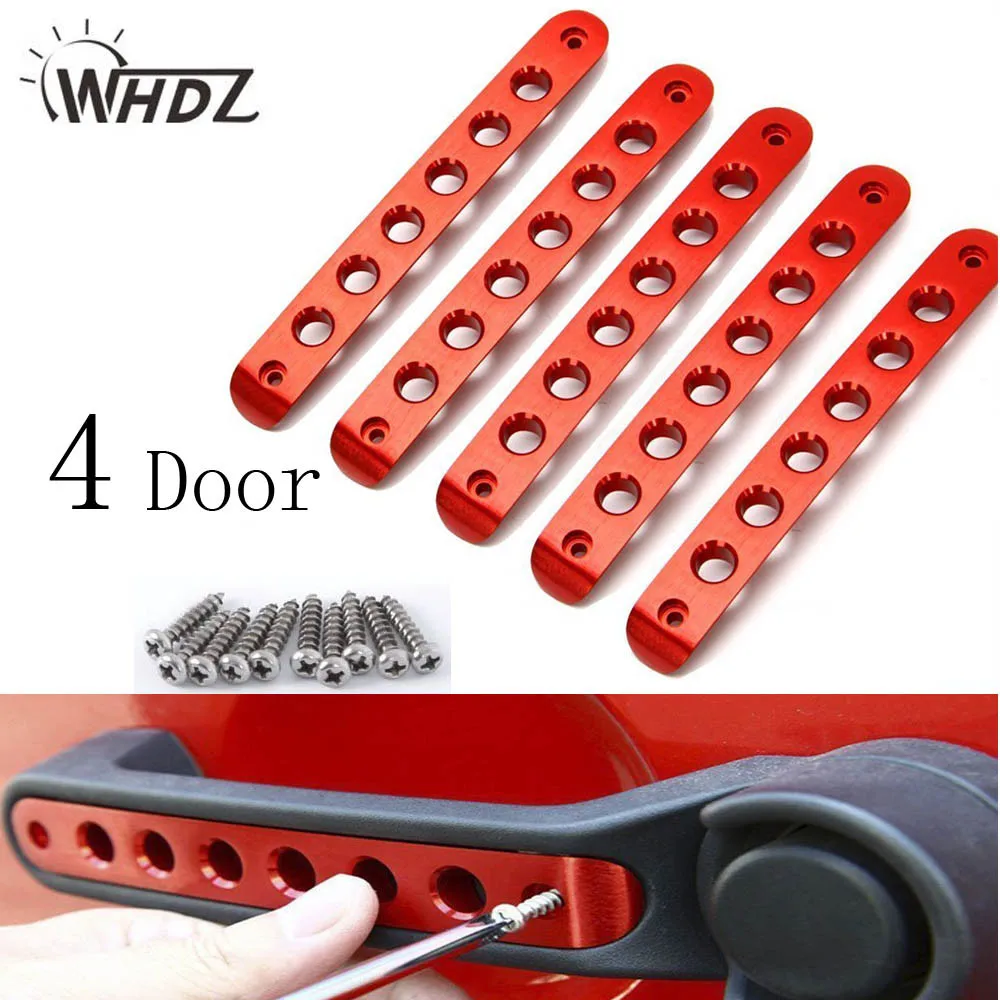 WHDZ для 2007-2015 Jeep Wrangler JK Unlimited передняя дверь и задняя алюминиевая ручка захвата