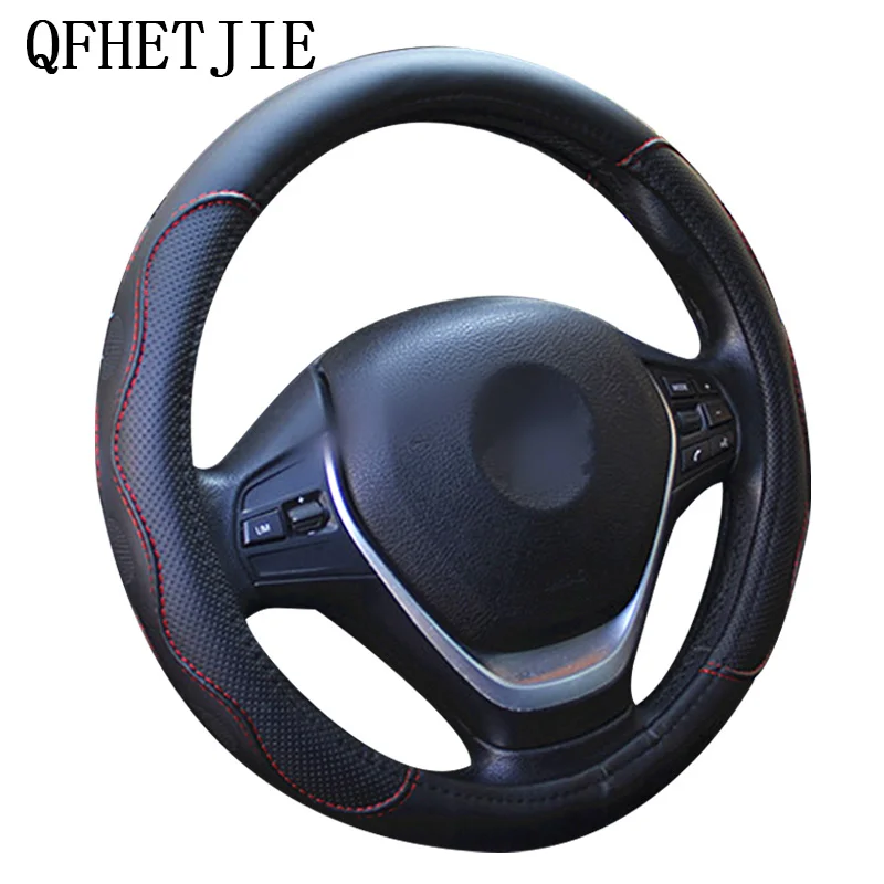 

Hot Sell Environmental Rubber Inner Ring Leather Auto Car Steering Wheel Cover 6 Color Car Steering Wheel Protector