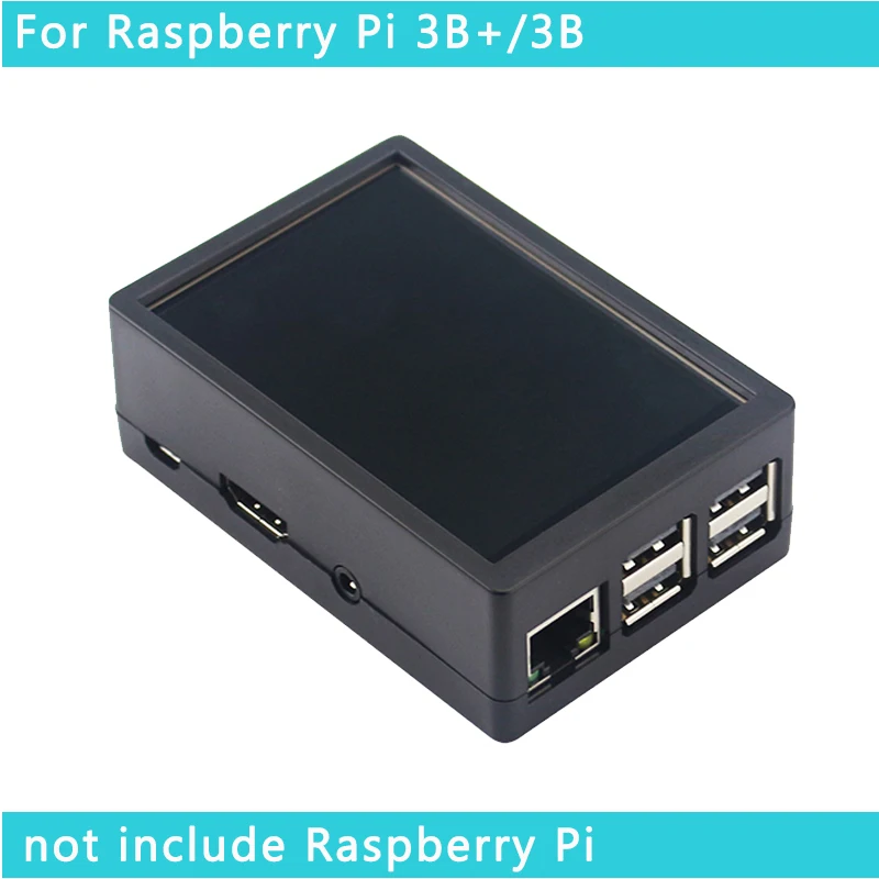Raspberry Pi 3 Model B+ 3,5 дюймов сенсорный экран 480*320 TFT lcd+ ABS Чехол черный серый коробка также для Raspberry Pi 4 Модель B/3B