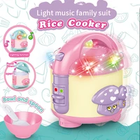 childrens puzzle simulation kitchen small home appliances toys multifunctional rice cooker universal light music play house set