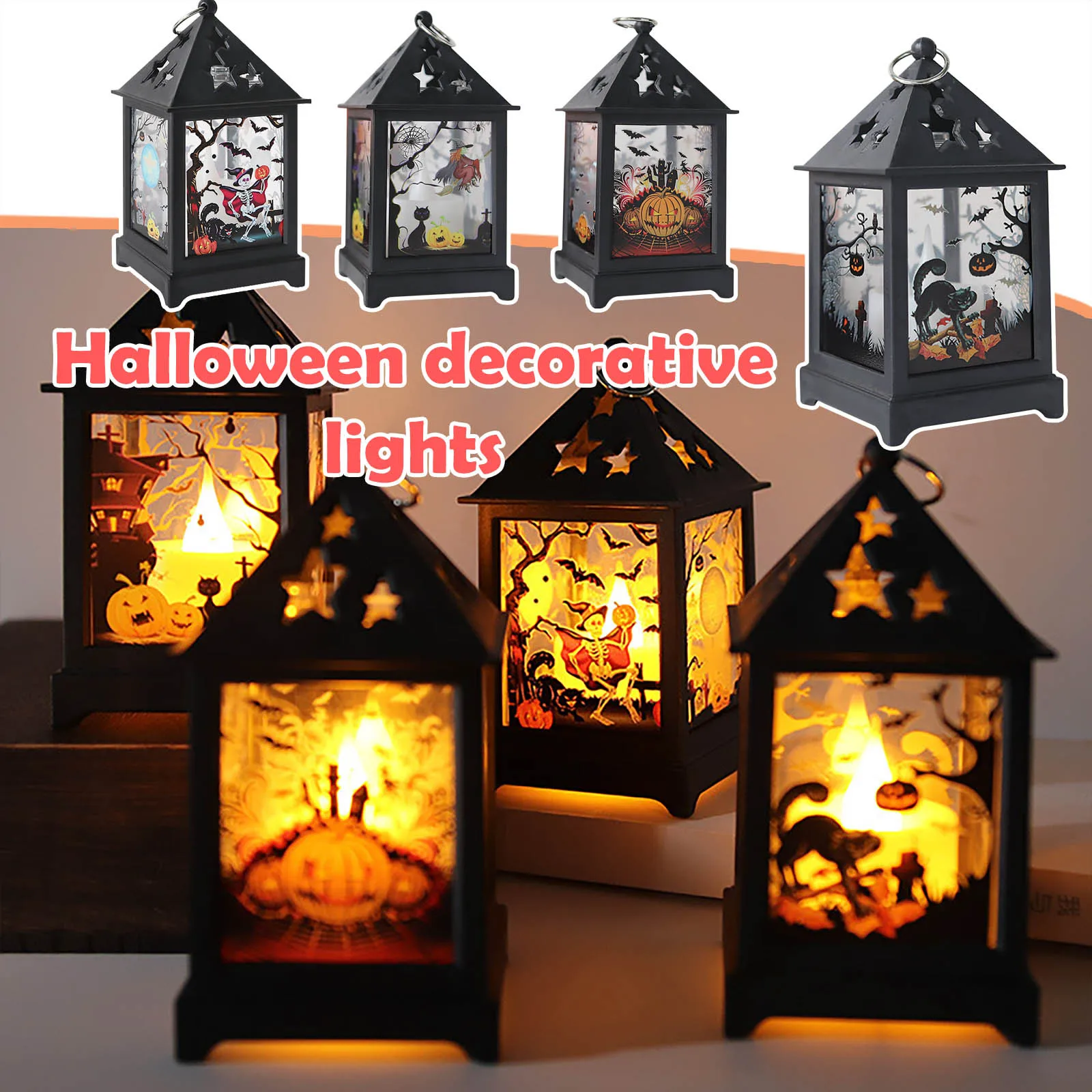 Хэллоуин тыква ведьма призрак светодиодный ночником украшение вечерние игрушка