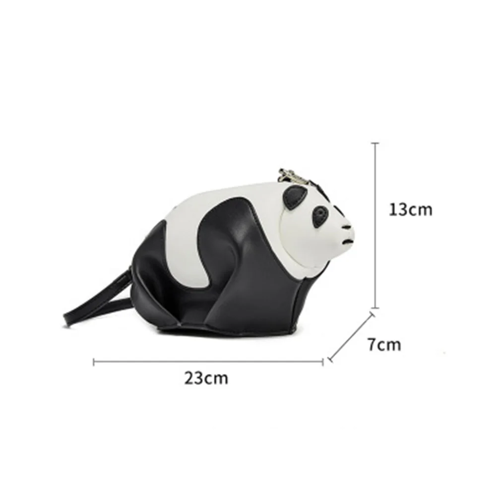 

2021 new leather handbags fresh and sweet panda bag shoulder messenger mobile phone bag mini cute small bag