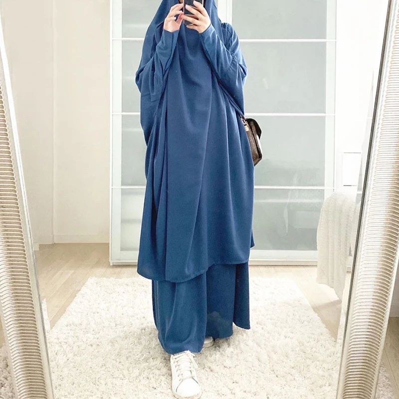 ИД мусульманский хиджаб, платье, женская молитвенная одежда, Дубайская абайя, Турция, длинная одежда, кафтан, марокканская простая мусульма...